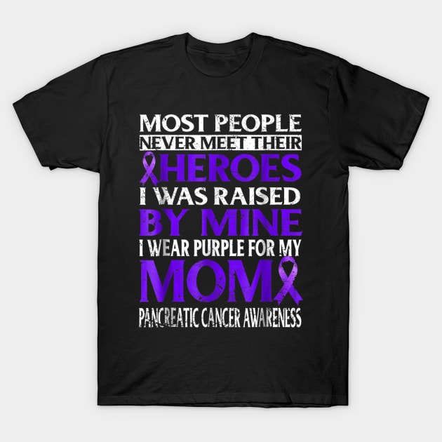 I wear Purple fo my mom Pancreatic Cancer Awareness T-Shirt by LiFilimon